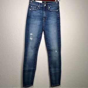 7 for all mankind high waist ankle skinny jeans 🔥 NWT 🔥 size 24